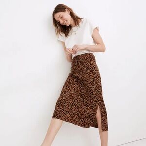 Madewell, leopard drawstring skirt